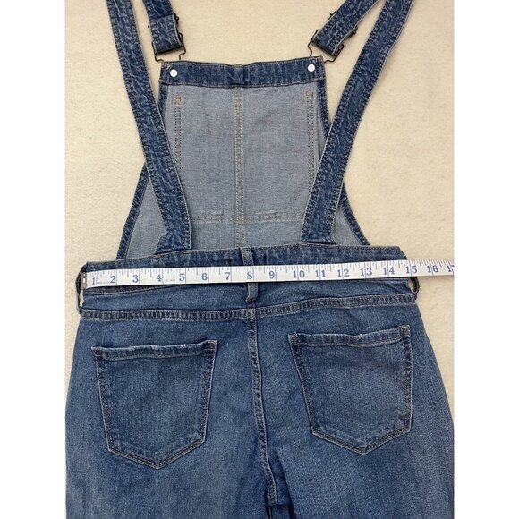 Arizona Jeans Bibbed Overalls Women's Size S Cotton Spandex Distressed - Picture 4 of 7
